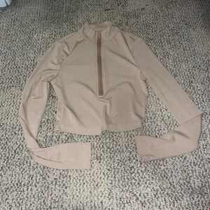 SHEIN Beige Ribbed Fabric